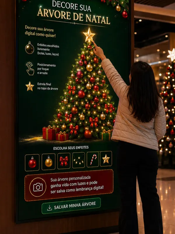 Decorando a árvore de Natal