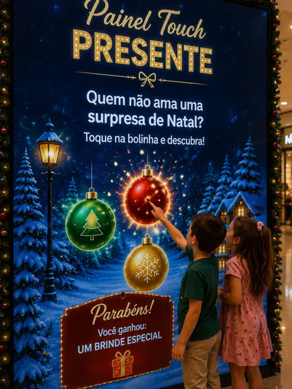Painel touch presente